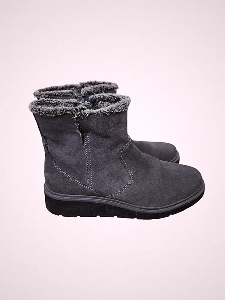 Clarks Womens Ivery Opal Ankle Boot Size 9 Suede Gray