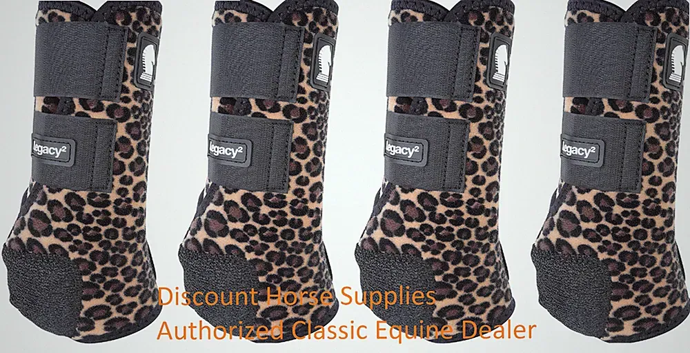 Classic Equine Cheetah LEGACY 2 Front & Hind Horse Leg Support Sport Boots M
