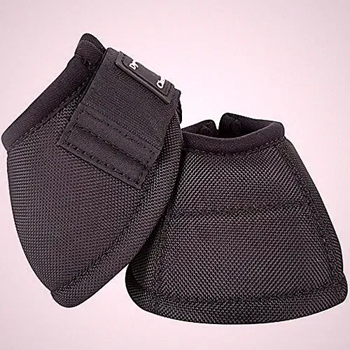 Classic Equine No Turn Bell Boots XL Black Water Resistant Shock Absorbing