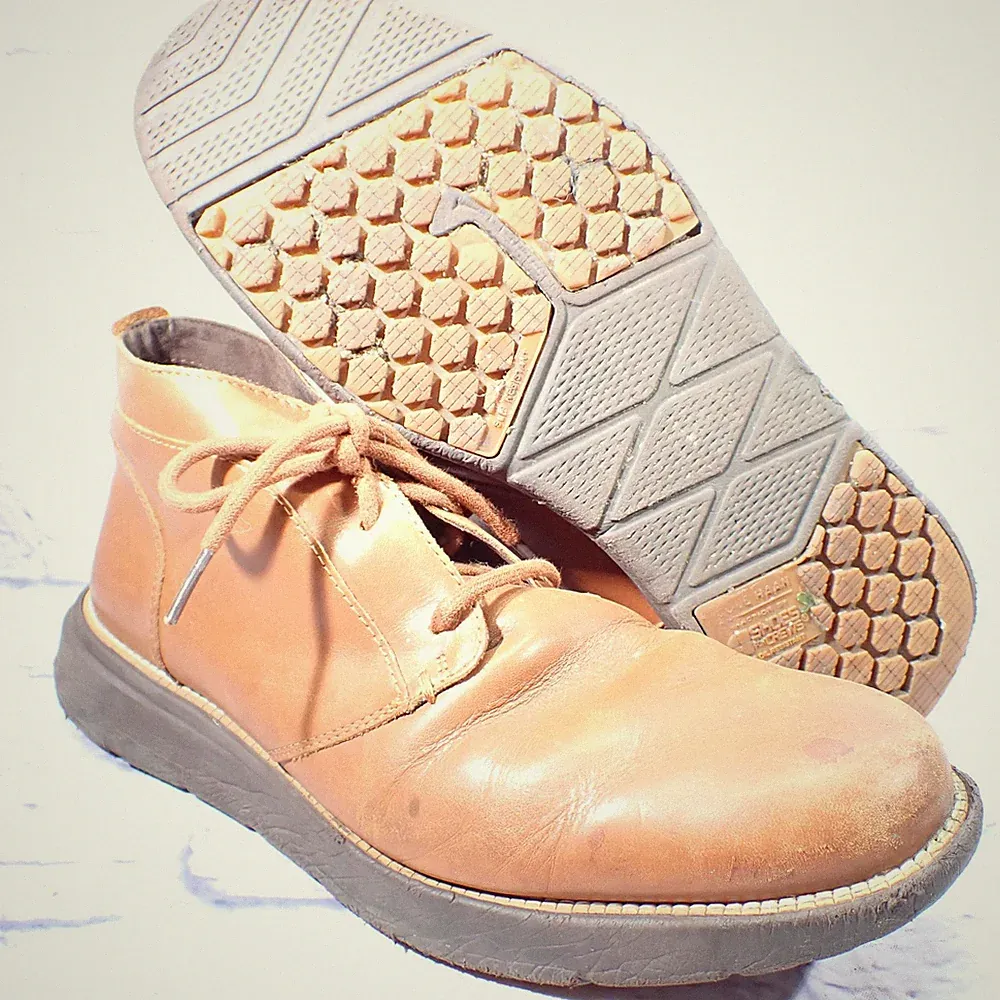 Cole Haan Boots Mens Size 10.5 Brown Chukka Work Slip Resistant Shoes For Crews
