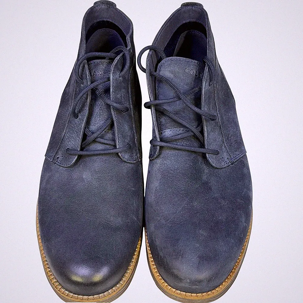 Cole Haan Original Grand Chukka 10M Gray Nubuck Casual Boots Comfort Lace C30302