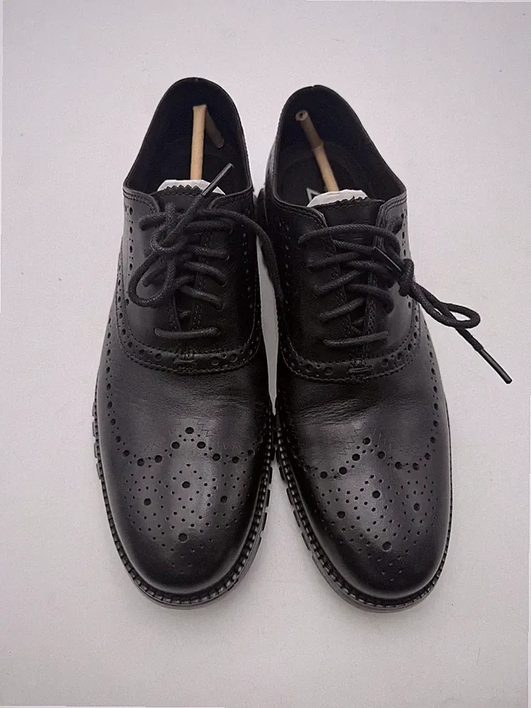 Cole Haan ZERØGRAND Mens Wingtip Oxford Shoes Size 9.5 Black Casual