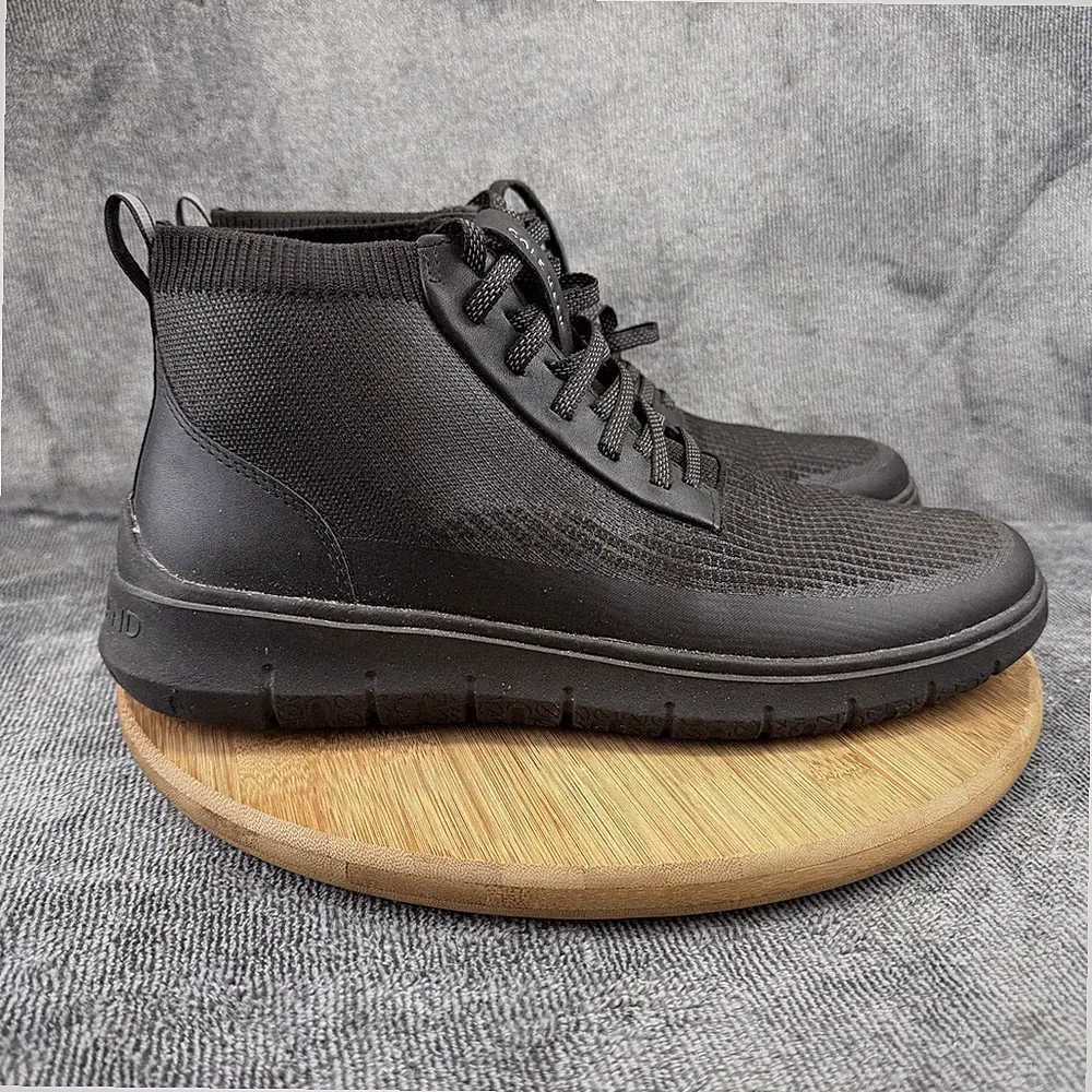 Cole Haan Zerogrand Chukka Boots Mens Size 12 Black Mesh Cushioned Comfort