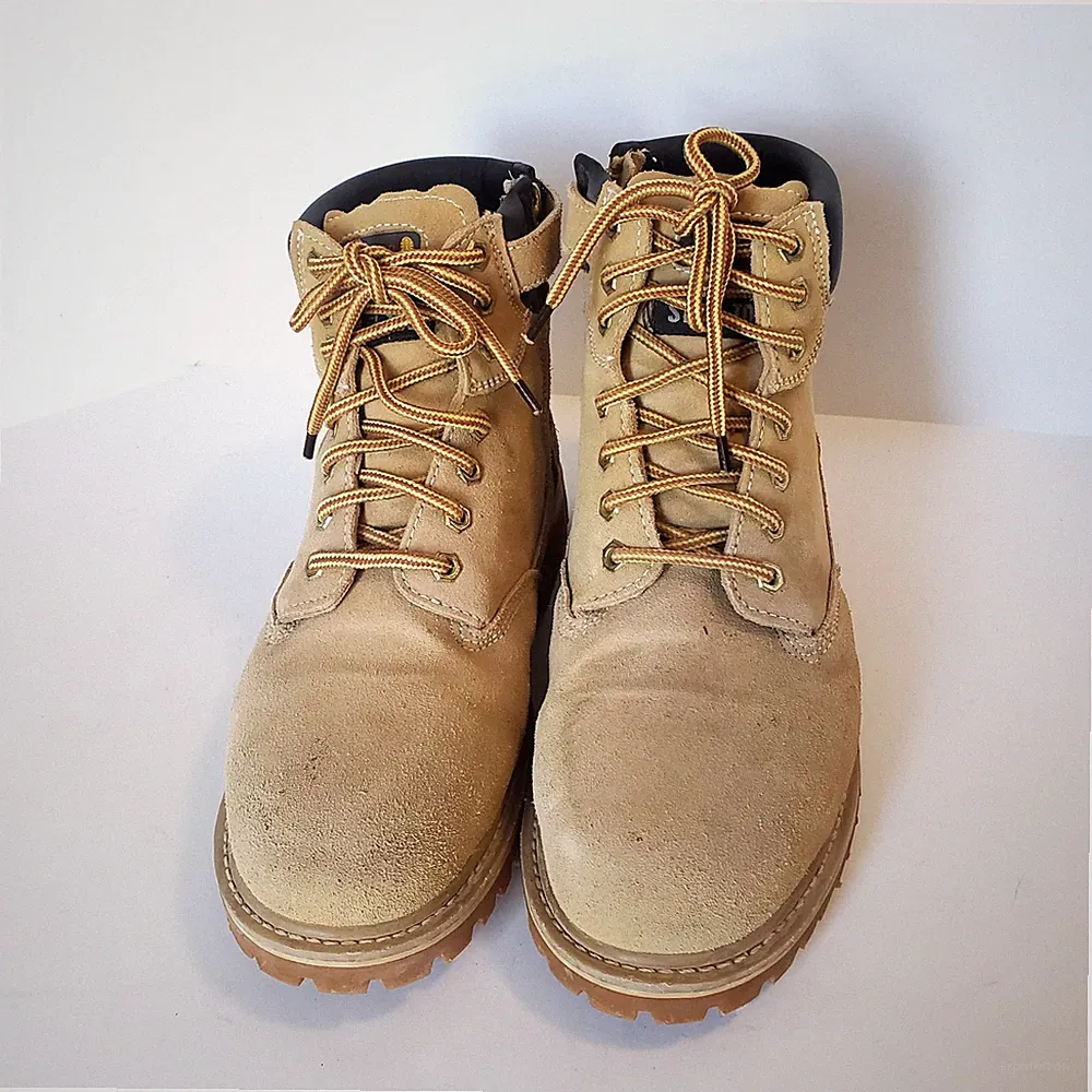 Coleman Lace Up Side Zip Boot Brown Steel Toe Work Boots Size 8.5