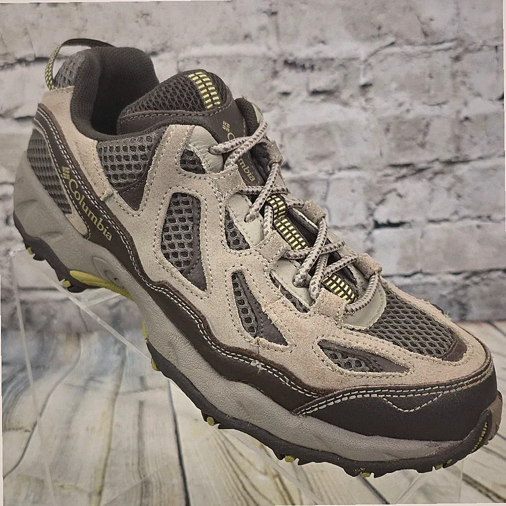 Columbia Dogwood Hiking Shoes Womens 8.5 Brown Tan Suede Mesh Trail YL3496-255