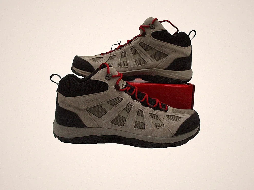 Columbia Hiking Shoes Mens Size 16 Gray Black Waterproof Omni-Tech BM0168-006