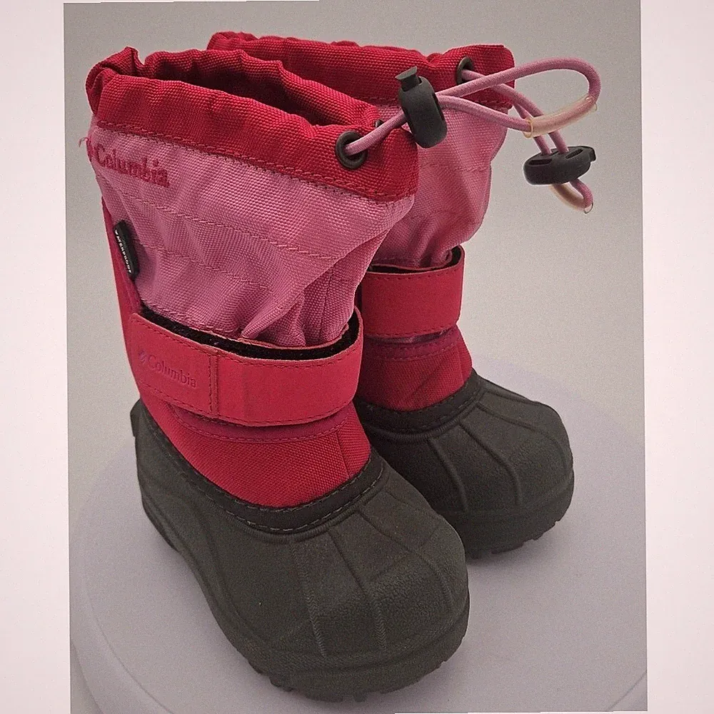 COLUMBIA Kids Pink Powderbug Plus II *NWOB* Toddler Kids SLIP ON Snow Boot Sz 6