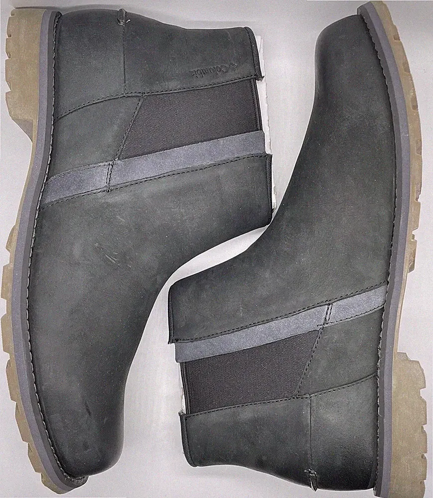 Columbia Marquam Chelsea Waterproof Leather Boots Black BM5996-010 Size 13 NWOB