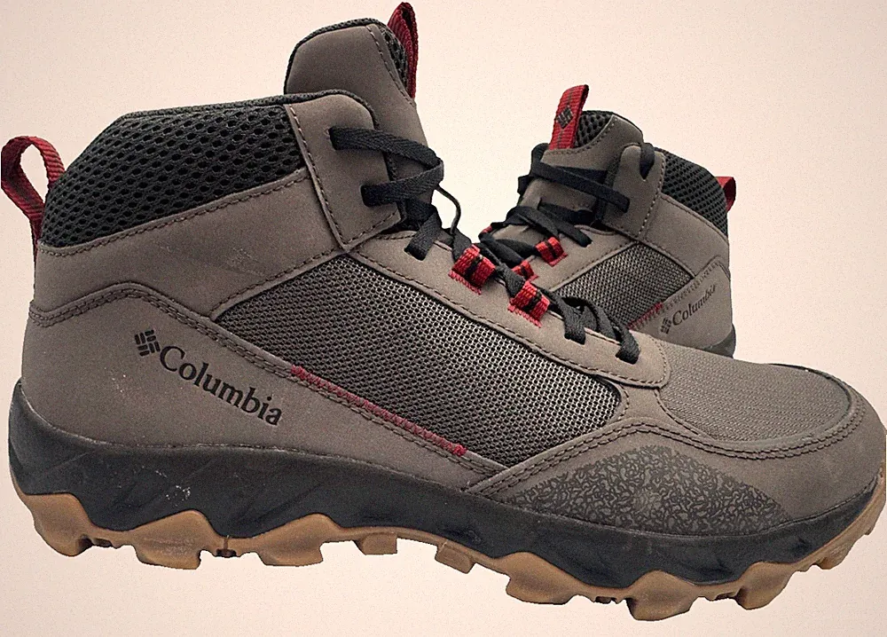 Columbia Men's Flow Centre Lace Up Hiking Boots Dark Gray/Red Size:8 206K