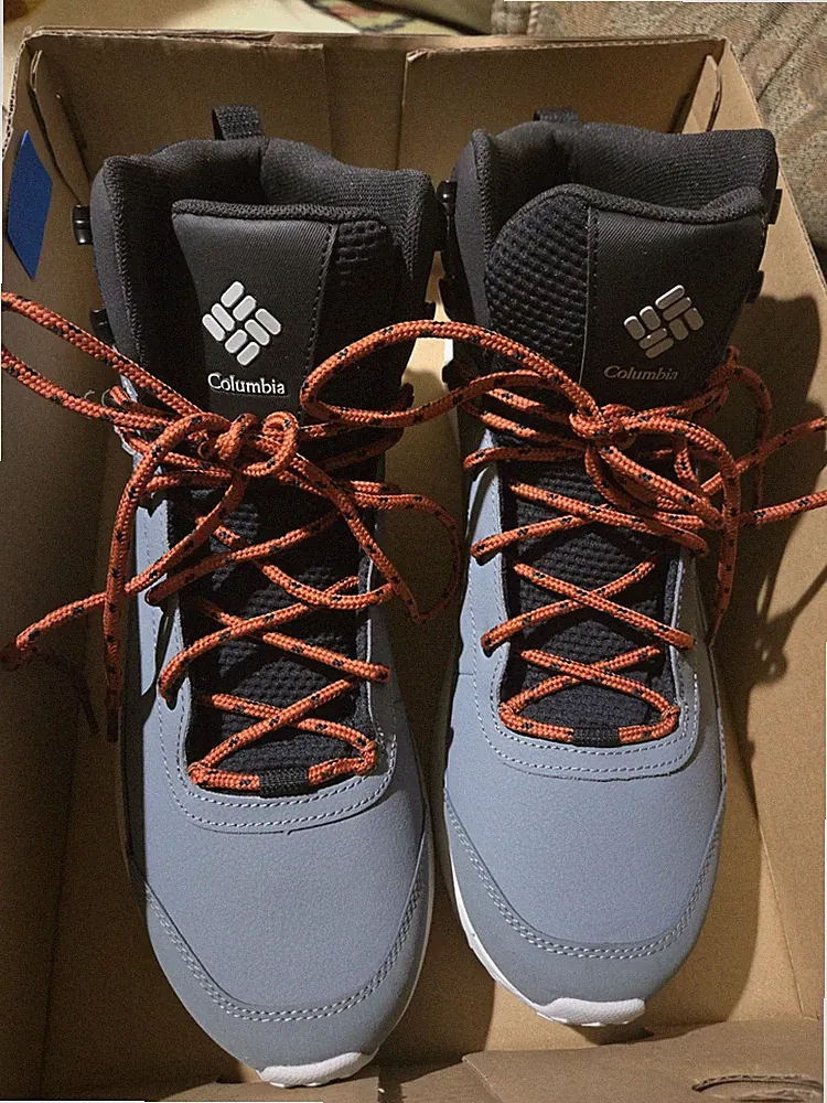 Columbia Men's Hiking Boots Gray Black White Size 13 Medium YM8915-408