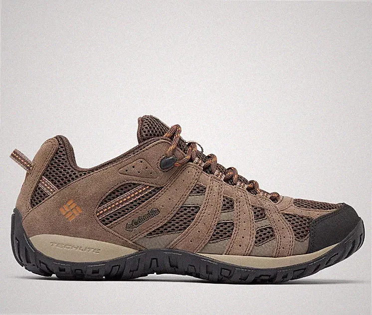 COLUMBIA Men's Redmond Hiking Shoe - Wide (Cordovan, Dark Ginger)