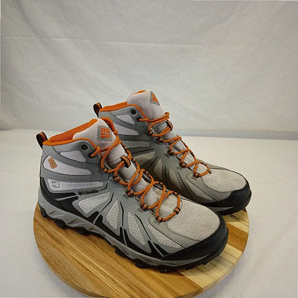 Columbia Men's SIZE 13 TECHLITE OTDRY WATERPROOF GREY BLACK ORANGE WORN ONCE