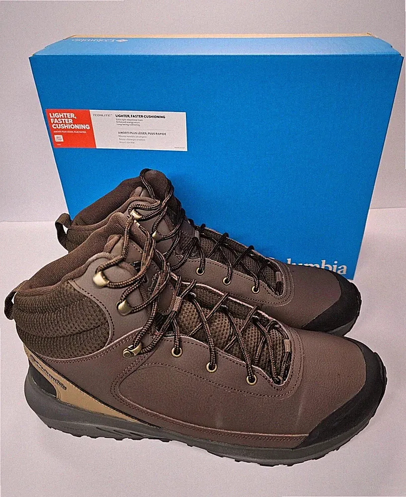 Columbia Men's TrailStorm Peak Mid Hiking Boots US-14 BM5578-231 Cordovan/Black