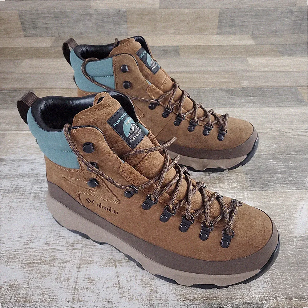 Columbia Newton Alpine PT Mens Hiking Boots Sz 11 Light Brown Waterproof Lace Up