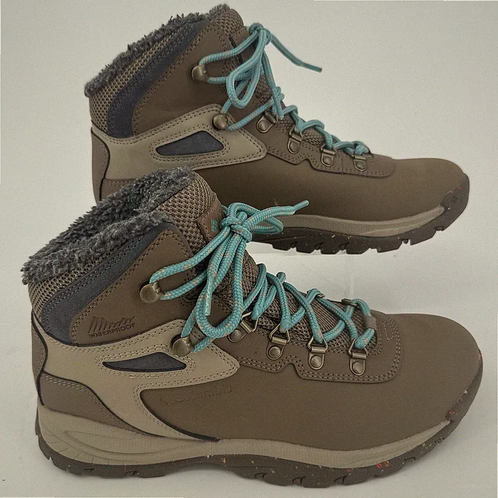 Columbia Newton Ridge Plus Omni-Heat Waterproof Hiking Boots Brown SIZE 9.5