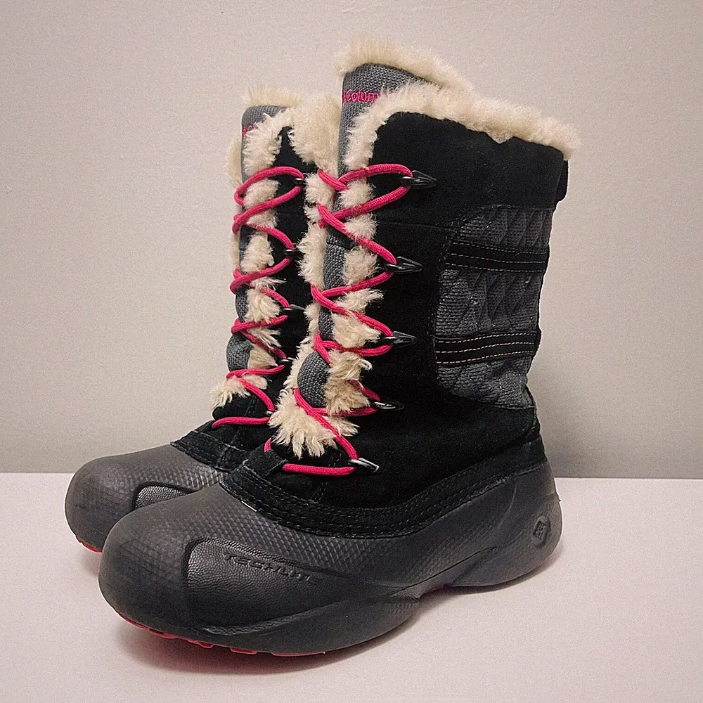 Columbia Techlite Omni Heat Faux Fur Wonen's Winter Snow Boots BY1294-010 Size 5