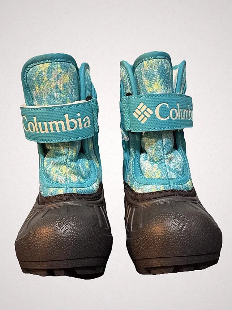 Columbia Toddler Kids' Teal Multi Winter Snow Hiking Boots Size 4 NEW