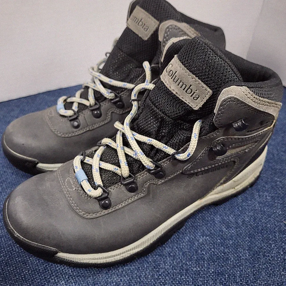 Columbia Waterproof Hiking Boots Dark Gray Lace Up Outdoor Trail Shoes Women 7
