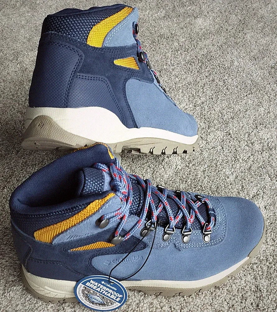 Columbia Women Size 5.5 Wide Waterproof Newton Ridge Plus Amped Hiking Boot Blue
