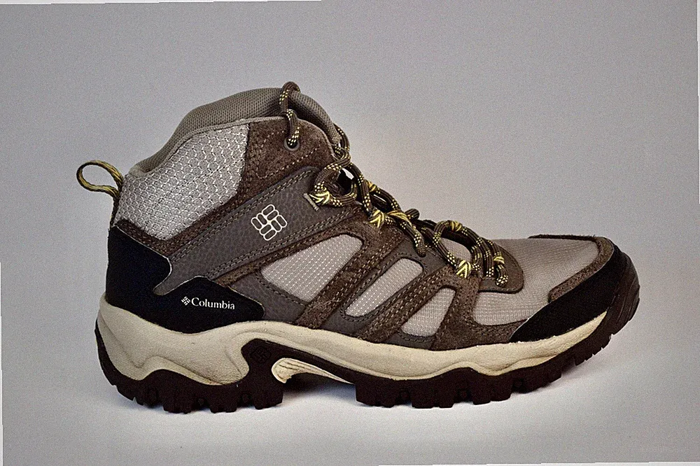 Columbia Womens BL3913-221 Brown Beige Leather Trail Hiking Shoes Boots Size 7.5