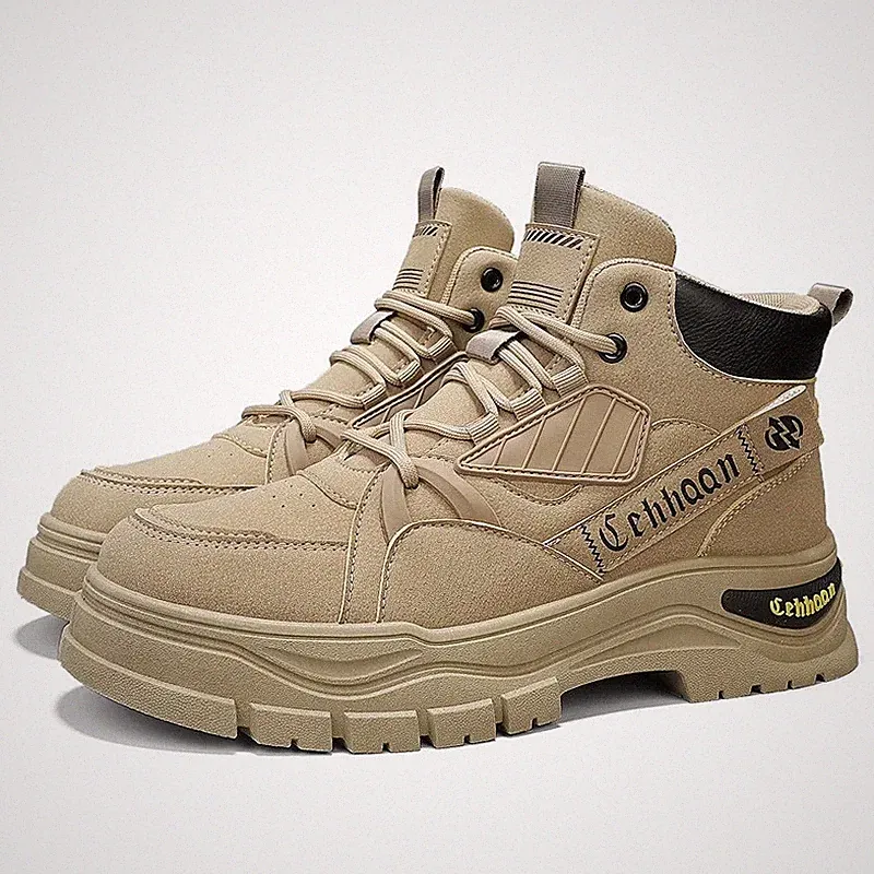 Comfortable High Top Work Boots Lace Up High Ankle Work Boots for Men Footwear