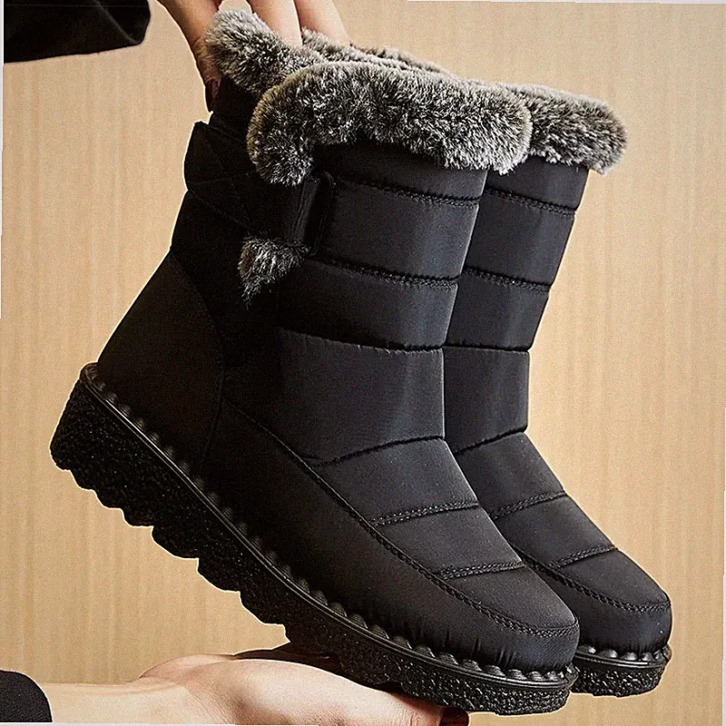 Comfortable Trendy Waterproof Winter Boots For Womens Warm Nonslip Snow Shoes