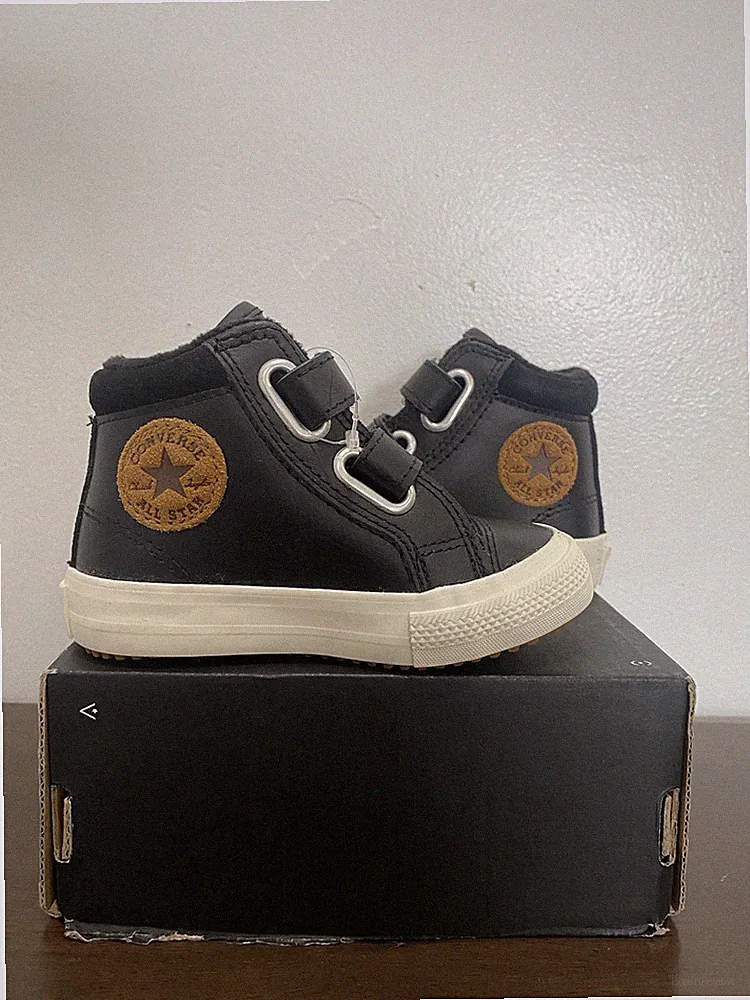 Converse Chuck Taylor All Star Boot Hi Toddler's Shoes Size 5 Black 761981C New