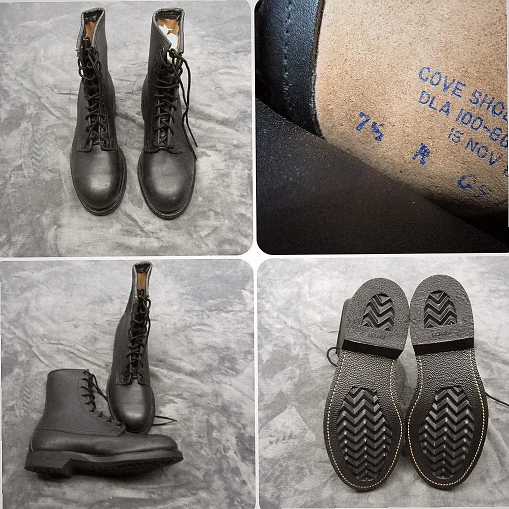 Cove Combat Boots Men 7.5R Cold War Leather Steel Toe Military Vintage 1985 Army