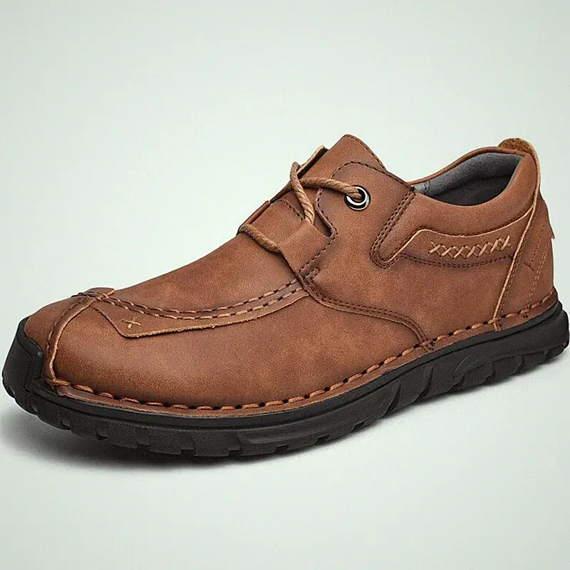 Cow Leather Casual Shoes Men's Fashion Loafers Handmade Anti Slips Hiking Shoes