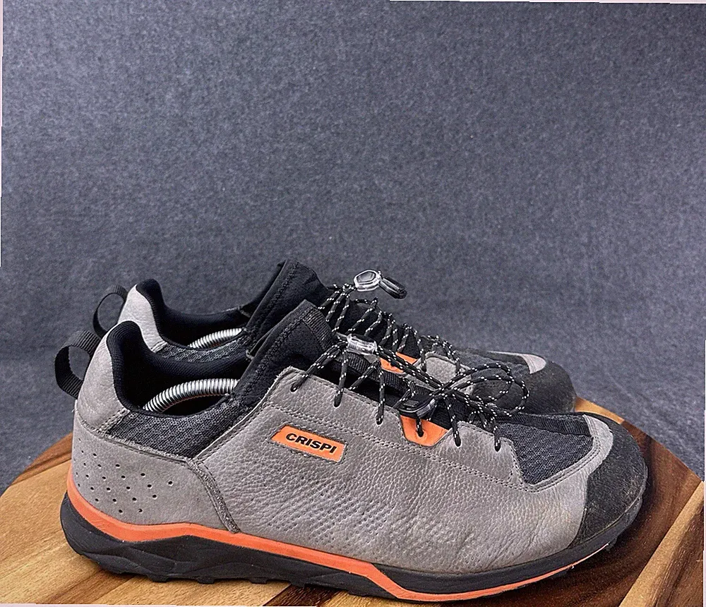 Crispi Trail Hiking Boots Men's Attiva Hiking Shoes Gray Orange Sz 13 Italy