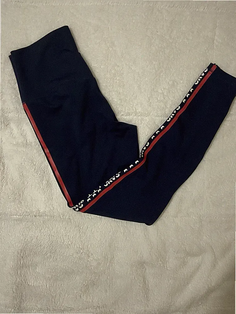 Curves N Combat Boots Leggings Size Med America Print