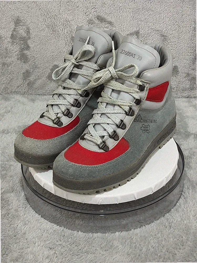 DACHSTEIN Vintage Backpacking Hiking Boots Size 39 - US 8.5 Gray Red