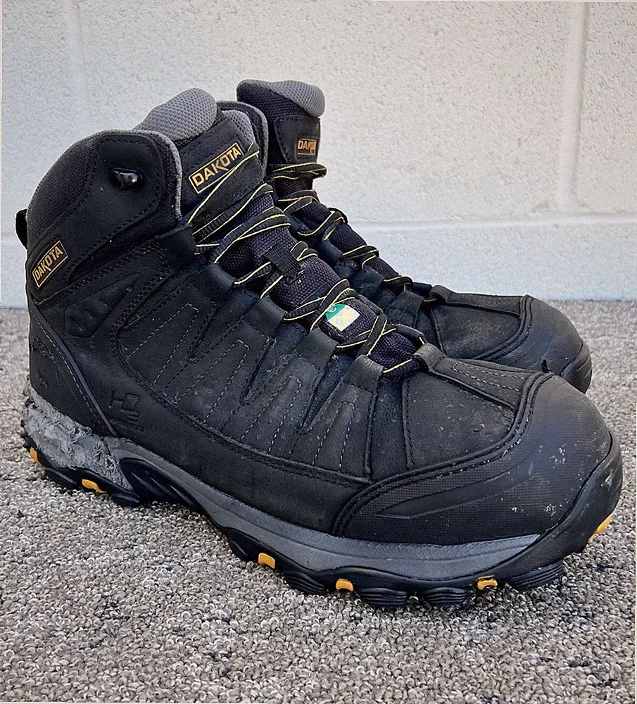 DAKOTA Men's Mid Cut Hiker Work Boots 2301 Aluminum Toe Composite Plate 11 EE US