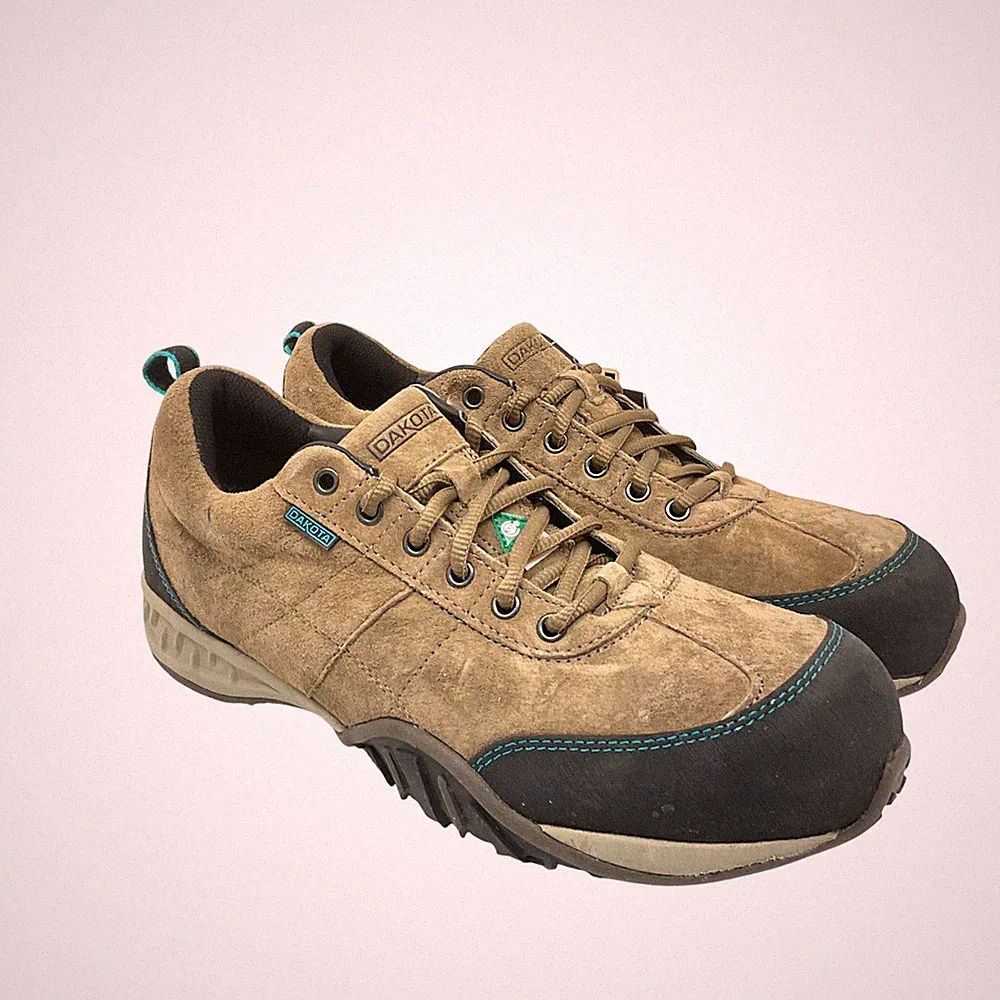 DAKOTA Women's Low-Cut Quad Comfort Approach Hiking Work Shoes Brown Size 10W