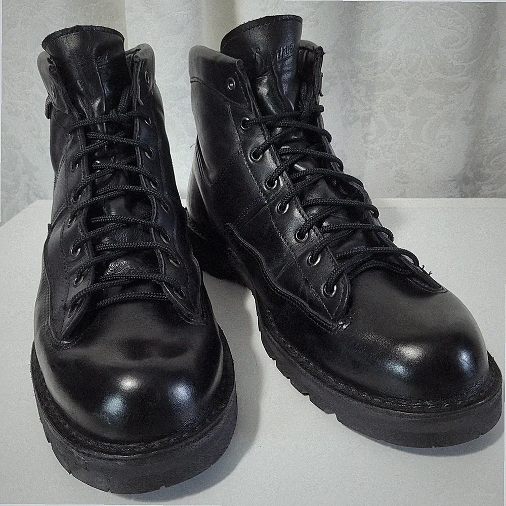 Danner Blackhawk Men's Goretex Vibram Hiking Work Leather Boots Sz 16 Black USA