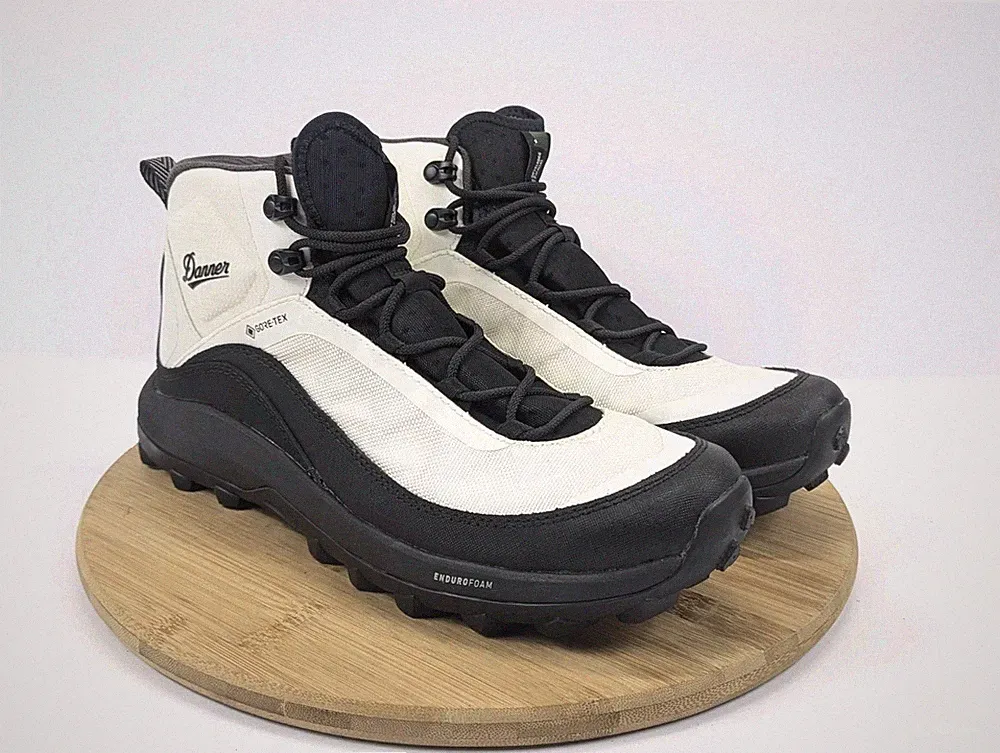 Danner Hiking Boots GoreTex Shoes N45 Mid GTX Trillium Mens 10 White Black