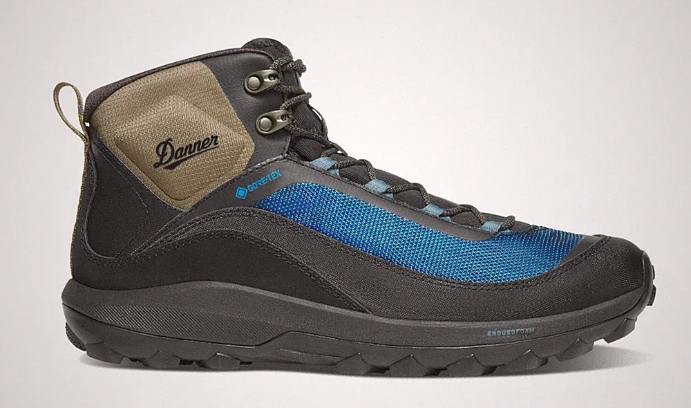 Danner N45 GTX Men's Waterproof Hiking Boots Jet Black Imperial Blue NEW F/S
