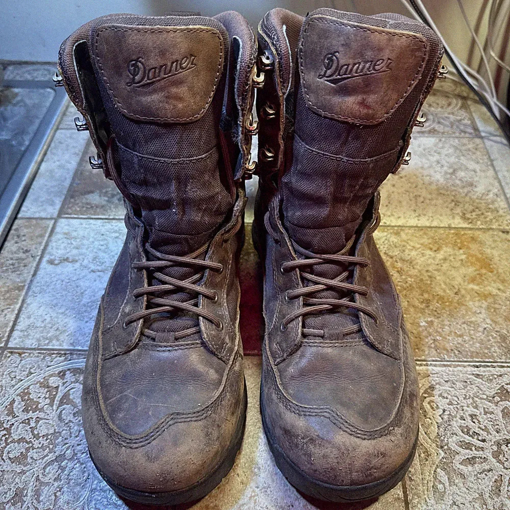 Danner Pronghorn 8” Brown Leather Canvas #45003 Work Boots Men’s Size 8