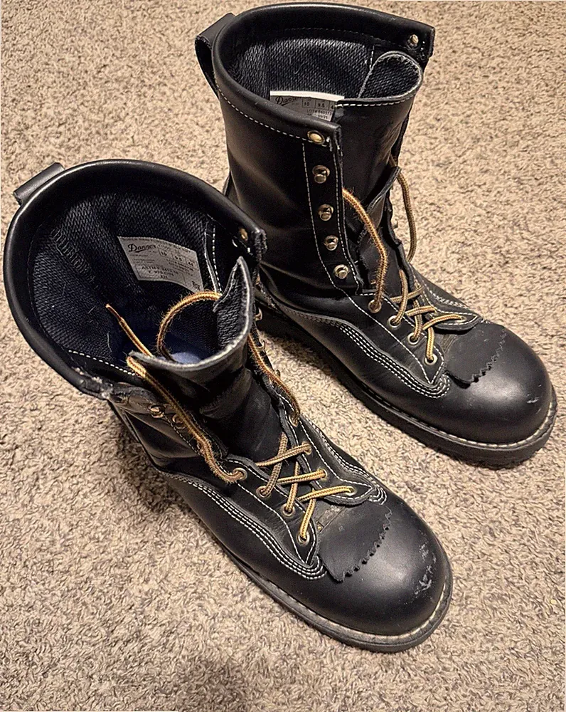 Danner Super Rain Forest 8" Safety Toe Black Work Boots Mens 10 EE