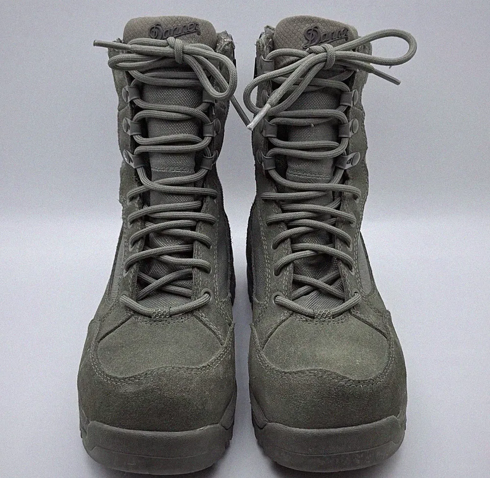 Danner Tanicus 8'' Side Zip Sage Green Combat Waterproof Boots Men's 3.5 Women 5