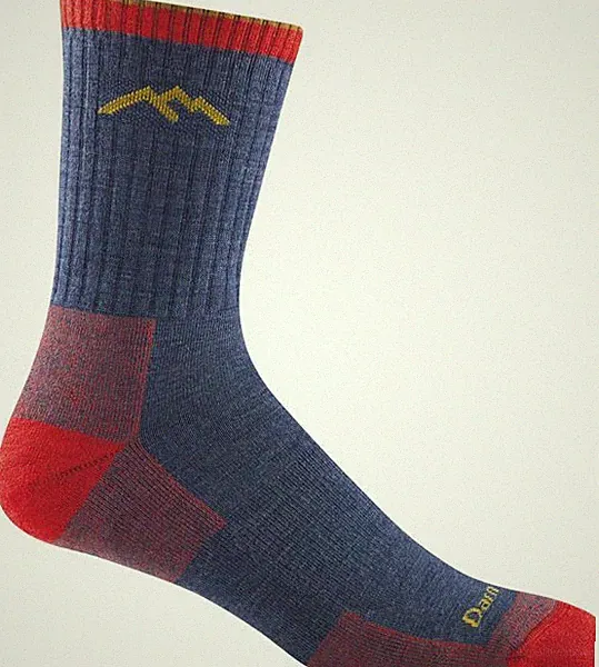 Darn Tough 1466 Denim Merino Wool Men's Hiker Micro Crew Midweight Hiking Sock