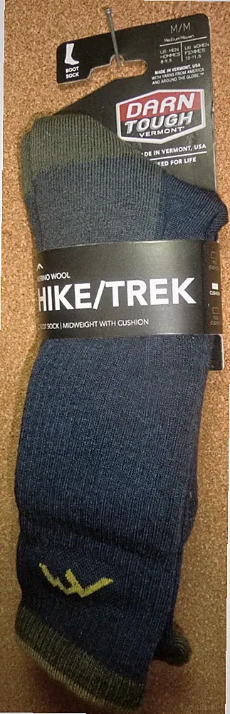 DarnTough Men's Hiker Boot Midweight Hiking Socks M (8-9.5) Eclipse