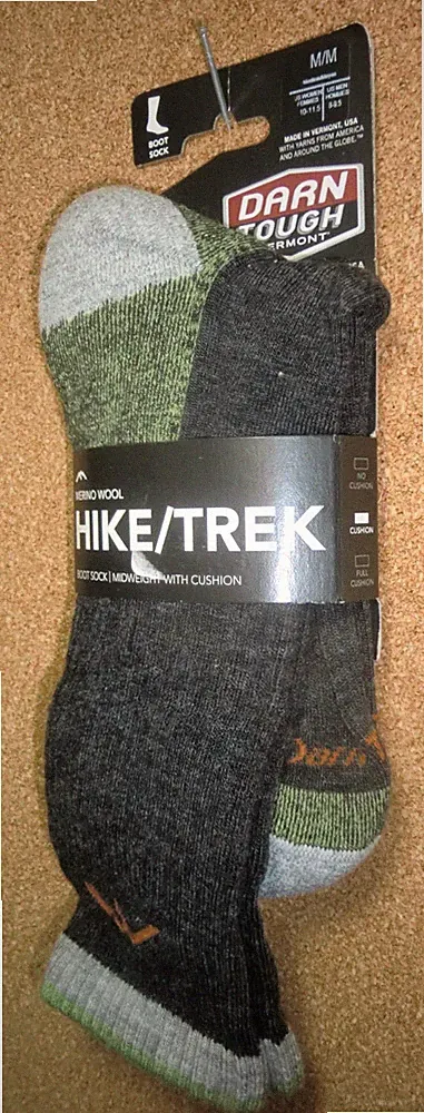 DarnTough Men's Hiker Boot Midweight Hiking Socks M (8-9.5) Lime
