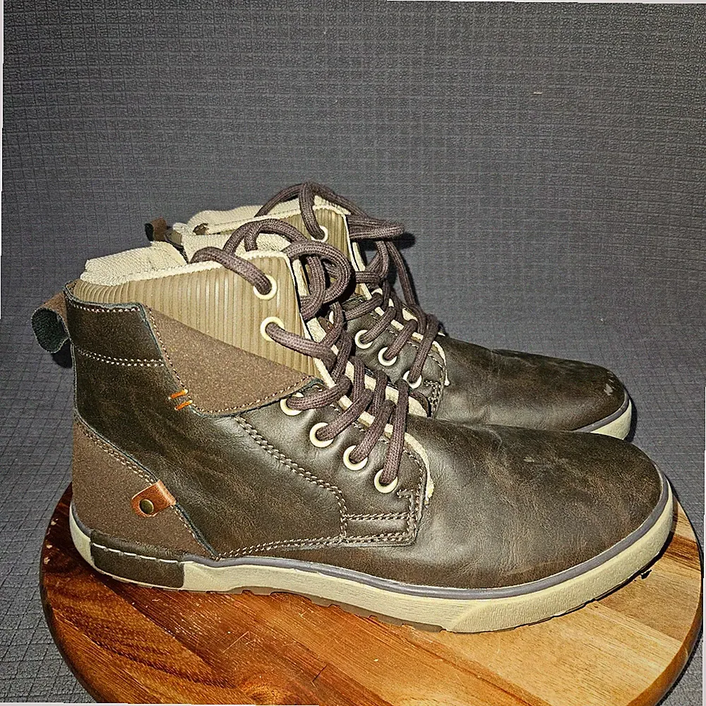 Day Five Viper Boots Men's Brown US 8M Side Zip Lace Up Casual Hiking