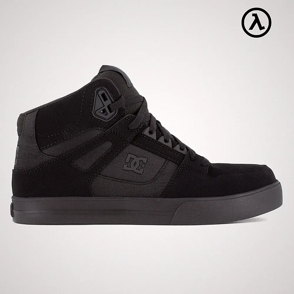 DC PURE MEN'S BLACK/DARK GRAY WORK HIGH-TOP BOOTS DC60206 - ALL SIZES - NEW