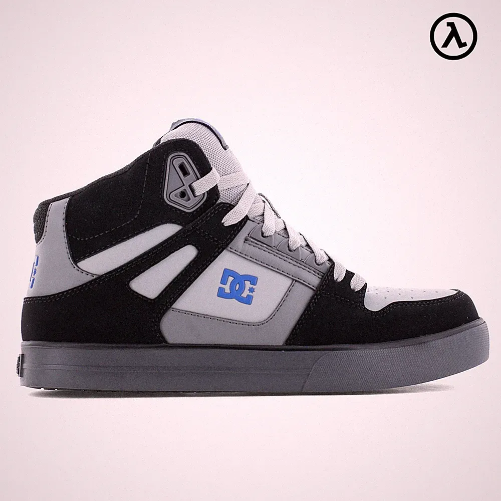 DC PURE MEN'S BLACK/GREY/BLUE WORK HIGH-TOP BOOTS DC60205 - ALL SIZES - NEW
