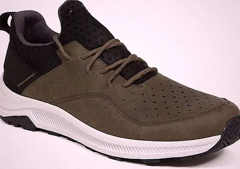 Deer Stags Contour Sneaker Men's US 9 Olive Faux Leather Hiking Shoes JOBB2250