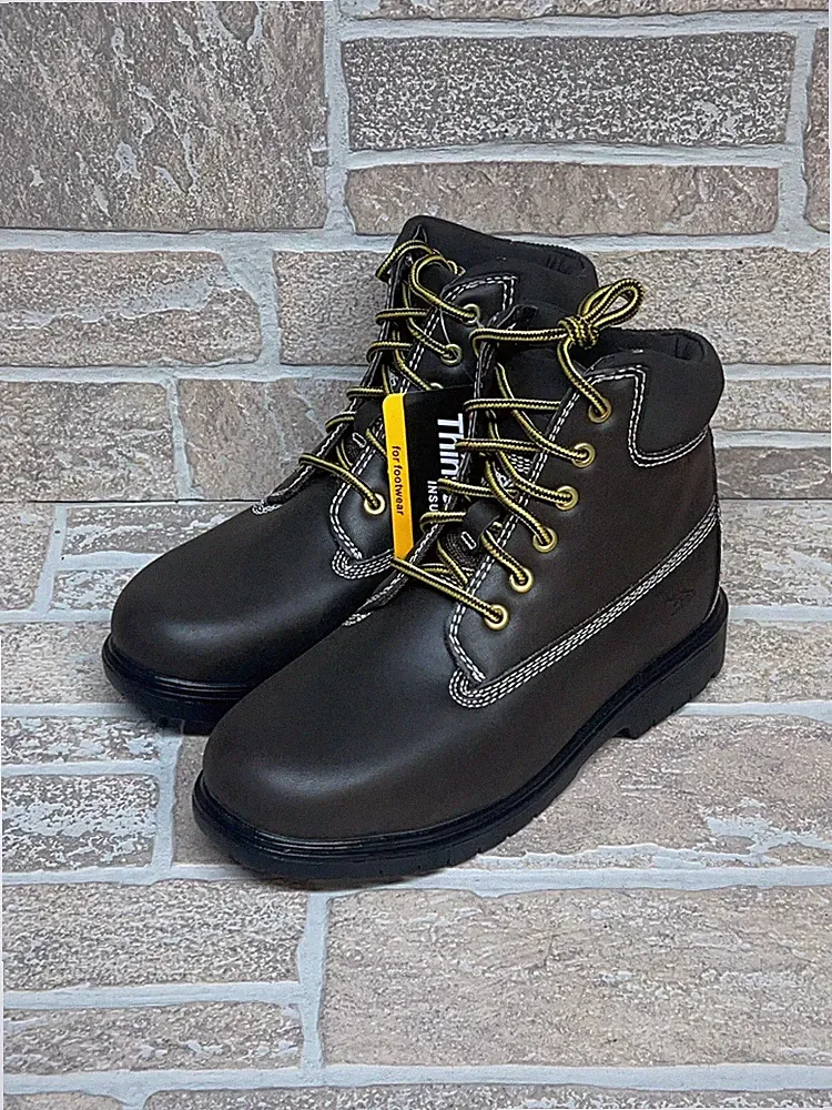 Deer Stags Mak2 Thinsulate Waterproof Brown Work Hiking Boots Big Kids 4.5 NEW