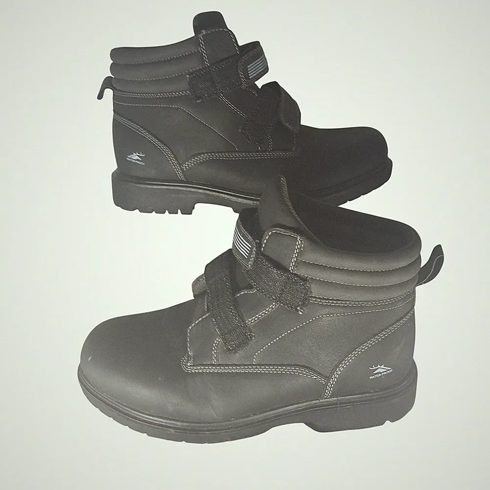 Deer Stags Marker Mens 7M Black Waterproof Thinsulate Hook Loop Work Boots 20732