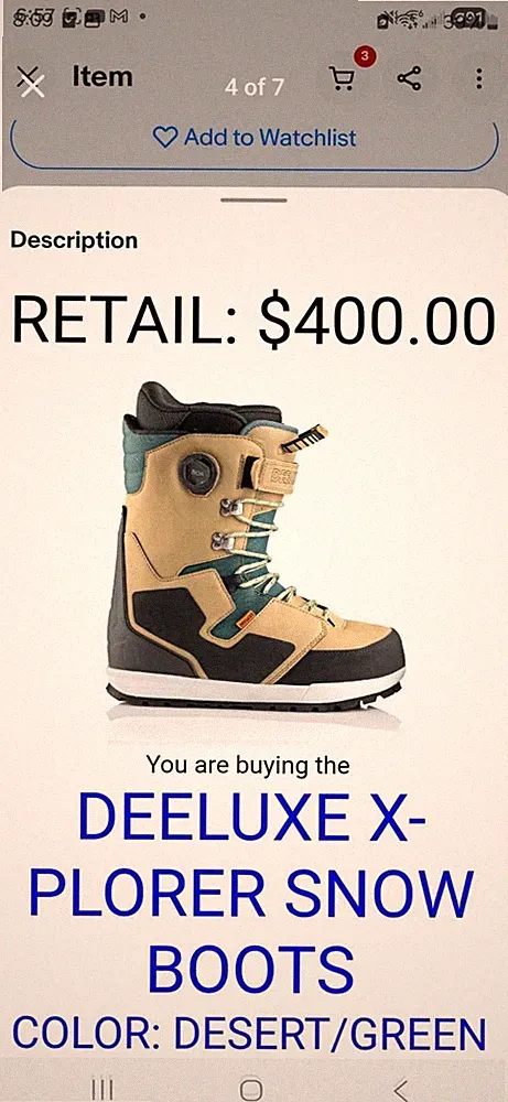 Deluxe XPLOROR size 11 snowboard boots new with box